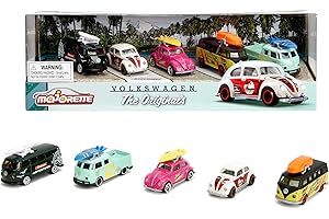 Majorette - Volkswagen The Original Giftpack - Voitures Miniatures en Métal - Echelle 1/64ème - Coffret 5 Véhicules - 212055008