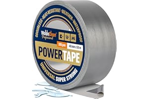 WoldoClean Nastro adesivo rinforzato in tessuto con elevata forza di incollaggio 48mm x 50m nastro adesivo rinforzato - idrorepellente e strappabile a mano