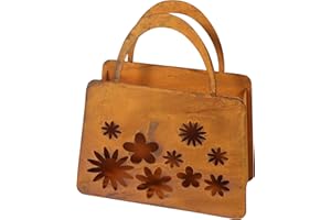 Bornhöft Sac à planter - Photophore décoratif de parterre - En métal rouillé - 27 cm x 32 cm - Décoration de jardin