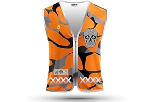 ‎REEFLEXX REEFLEXX Herren-Fahrradweste - Stylische Warnweste mit auffälligen Farben/Mustern und starken Reflektoren - Erhöhte Sichtbarkeit im Straßenverkehr.