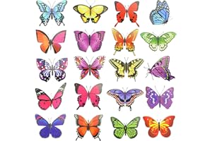 YapitHome 20 Pezzi Adesivi per Finestra Farfalla, Decalcomanie Anticollisione per Uccelli, per Porte e Finestre in Vetro, Decorazioni per La Casa