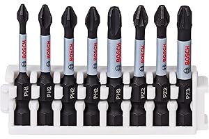 Bosch Profesional Set de 8 Puntas de atornillar Control Pick and Click, Accesorio para Taladro de Impacto, 50 mm