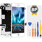 bokman Schermo Display LCD per iPhone 8 Plus Bianca Sostituzione dello Schermo con Fotocamera, Sensore Flex e Strumenti di Ri
