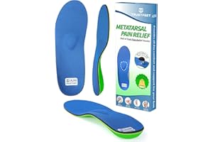 Trustfeet Solette resistenti per il sollievo dal dolore metatarsale per metatarsalgia, neuroma di Morton, sollievo dal dolore alla pianta del piede, fascite plantare, plantari di supporto per arco