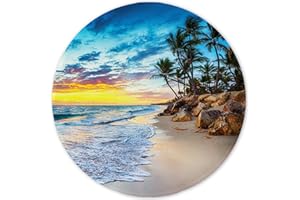 ITNRSIIET Tapis de Souris avec Bord Cousu, Tapis de Souris de qualité supérieure, texturé, imperméable, Base en Caoutchouc antidérapant, Accessoires de Bureau,Plage