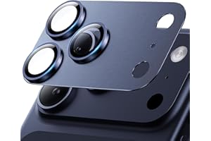 Hoerrye für iPhone 17 Pro Kameraschutz - [12FT Zersprungsicher Militärqualität] [Starke Adsorption] Metall 9H+ gehärtetes Glas Kamera-Display Vollschutzabdeckung Hülle-kompatibel, Blau