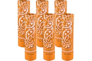 BOUBONI 6 Stück 100% Baumwolle Bandana Paisley Bandanas Vielseitiges Kopftuch Multifunktionstuch Kopftücher Halstücher Damen Männer (Weiß)