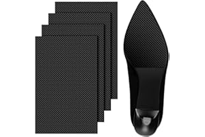 Flintronic Antypoślizgowe ochraniacze podeszwy butów, samoprzylepne, antypoślizgowe uchwyty do butów, naklejki redukujące hałas, podeszwa do wysokich obcasów, 4 szt. (czarne)