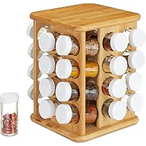 Porta Spezie Girevole A 360° Con 12 Barattoli - Organizer Da Cucina In Acciaio Inox, Con Etichette E Accessori - Foto 13