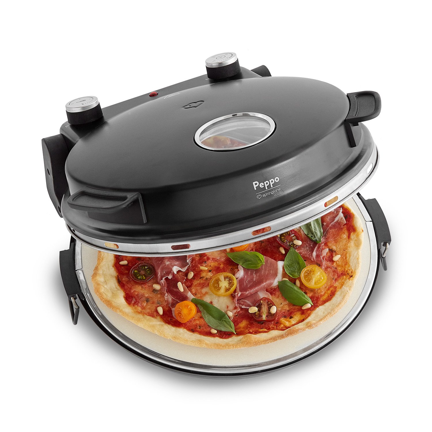 Horno para Pizzas Peppo, Máquina para preparar pizzas como al horno de  piedra a 350 °C, temporizador e indicador… – Ofertas+