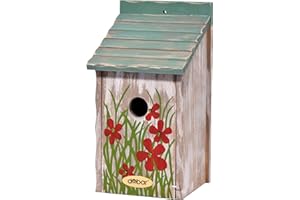 DOBAR Nido colorato con motivo floreale, in legno di pino