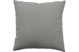 ED ENJOY HOME Enjoy Home, Coussin Carré, 40 x 40 cm, 400 g, Gris, 100% Coton certifié Oeko Tex, Lavable en Machine, Déhoussable avec Zip, Idéal pour Apporter de la Couleur à Vos canapés, Collection Panama