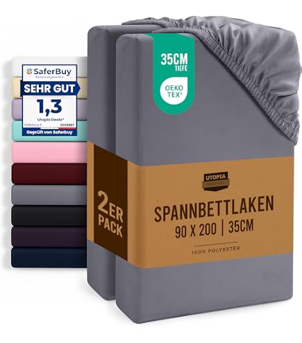 Camry Spannbettlaken 2er-Set 90x200cm
