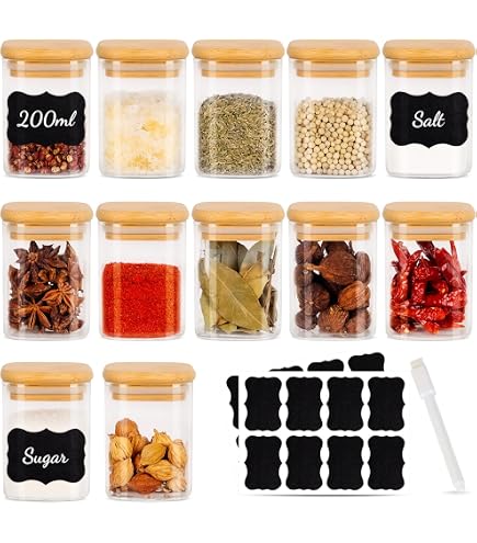 Lot De 6 Bocaux En Verre 212 Ml Avec Couvercle Argenté – Parfaits Pour épices, Confitures Et Cadeaux Faits Maison