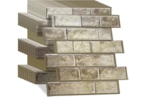 TFCIOD Carta da Parati Adesiva 3D Muro, 10 Pezzi 30x30cm Mattoncini Adesivi da Parete, 3D Piastrelle Adesive per Pareti, Pannelli Decorativi 3D per Parete, per Cucina Bagno Camera da Letto (C)