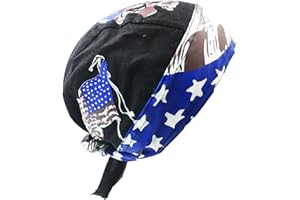 ULALAZA Atmungsaktiver Bandana-Hut Baumwolle Durag Headwrap Pirate Cap Skull Caps Herren Damen