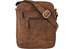 STILORD 'Diego' Borsa Uomo a Tracolla Piccola in Pelle Borsello in Cuoio Vintage Messenger Bag Sottile Borsa per Tablet