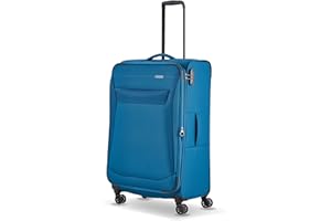 Travelite 4-Rad Koffer Größe L Weichschale, Gepäck Serie Chios mit Dehnfalte + Kantenschutz, Trolley in Zeitloser Optik, 78 cm, 90-97 Liter