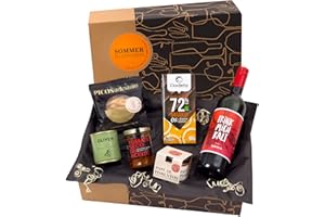 ‎JAMON.DE Geschenkkorb Sommer in Spanien - fertig verpackter Präsentkorb mit leckerer Sangria & spanischen Delikatessen - ideal als Geburtstagsgeschenk & kleine Aufmerksamkeit für Frauen & Männer - jamon.de