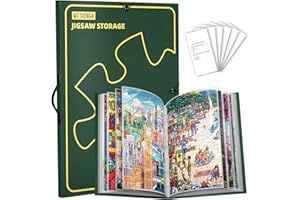 Metionga Raccoglitore Puzzle 1000 Pezzi, Porta Puzzle con 25 Tasche, Grande Capacità Portatile, Accessorio Puzzle Antipolvere e Protettivo