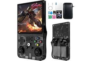 CXYP 2025 Novità: R36MAX R36MAX Retro Handheld Console, 128 G su 40.000 giochi, console da gioco IPS Retro da 4 pollici, sistema Linux, batteria da 4000 mAh, mini arcade portatile (nero)