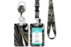 COCHIE Uchwyt na identyfikator ze sznurkiem na szyję z uchwytem na karty, pasek na szyję z Swivel Lobster Clasp - do identyfikatora, klucze, aparat, telefon komórkowy