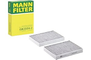 ‎MANN-FILTER Original MANN-FILTER Interior Filter CUK 23 014-2 – Cabin air filter set (set of 2) with active charcoal – For passenger cars