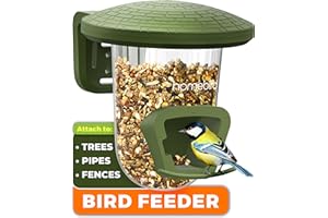 HOMEBIRD Outdoor Bird Feeders for Small Birds - No Mess Bird Seed Feeder for Fences, Walls, Trees and Balcony – PerchPod for Wild Birds - UK Designed - Perfect Present for Bird Lovers
