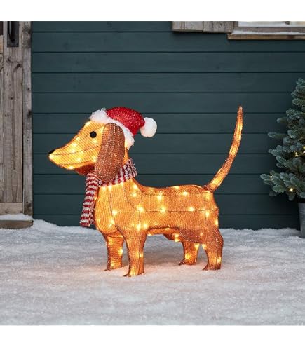 Pupazzo di neve luminoso a pile Andrea Bianco caldo 4 LED - Luci di