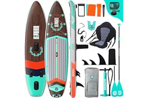 Niphean (Extra Grande) Tavola SUP Gonfiabile per 2+1 Persone/Famiglia, Stand Up Paddle Board con (Facile per Principianti) Ala Bilanciata, Custodia Impermeabile, SUP Gonfiabile Adulti, Idee Regalo