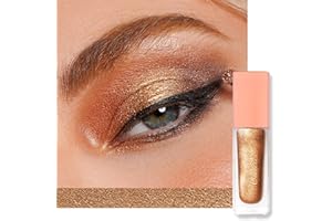 Oulac Sombra de Ojos Líquida Brillante - Sombra de Ojos Líquida Pigmentada Maquillaje de Ojos, Iluminador de Ojos Duradero y Combinable, Resistente a Las Arrugas, No Graso, Veganos, 5,4g