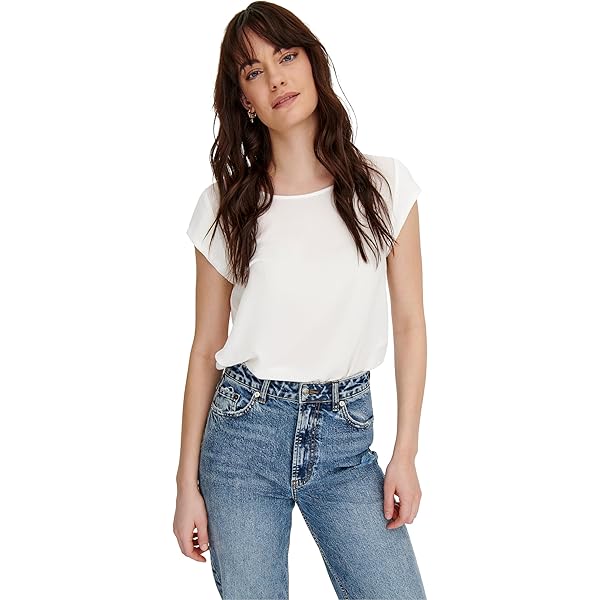 Top ONLY Onlnova Life Elite Donna - Maniche Lunghe | 97% Poliestere 3% Elastan | Scollo A V | Versatile Per Tutti I Giorni - Foto 5