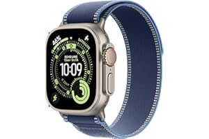 Apple Watch Ultra 3 GPS + Cellular, Cassa 49 mm in titanio naturale con Trail Loop blu/blu acceso - M/L