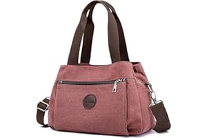 DIRRONA Moda Tela Borsa Da Donna Casuale Borsa Tracolla Viaggio Messaggero Borsa Donna Borsa Shopper Scuola Lavoro Multifunzione Tela Donna Borse Mano Multi Tasca