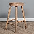 Mango Wood Thick Top Bar Stool | Bar Counter Chair | Kitchen Chair | 70CM High Chair | Wooden 4Legs Stool |