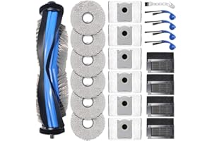 KiimSin Pièce de Rechange pour ECOVACS DEEBOT T30C Omni, T30C Omni Gen2 aspirateur Robot Accessoires, 1 Brosse Principale, 6 serpillières, 6 Sacs à poussière, 4 filtres, 4 brosses latérales