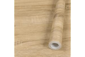 Fantasnight Sticky Back Plastic Wood Effect, Self Adhesive Vinyl 30 X 200 cm, Waterproof Peel and Stick Wallpaper Light, Vinyl Film Decorative Furniture Stickers for Wardrobe Wall Countertop DIY