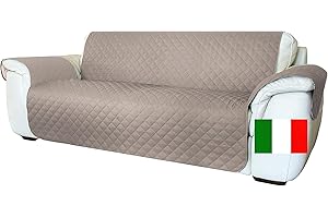 Moonange - Funda para Sofá de 3 Plazas - Asiento de 165 cm - Impermeable, Reversible y Antimanchas - Protector de Muebles Antideslizante y Resistente a los Arañazos - Color Beige