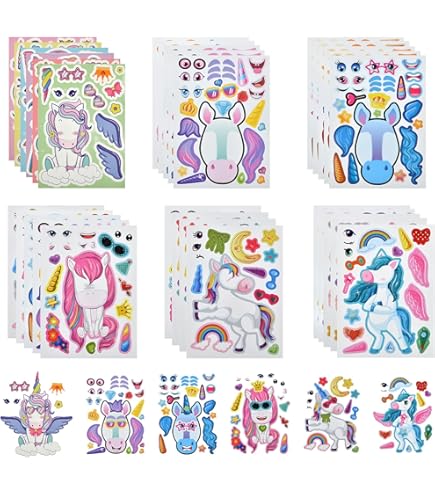 Autocollants Licorne - 50 Pièces Vinyl - Déco Pour Vélo, Valise, Ordinateur...