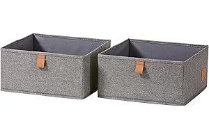 LOVE !T STORE !T LOVE IT STORE IT - Premium - Organizer per Cassetti e Armadio in Tessuto - Scatole Contenitore - Set da 2 - 30x30x15cm - Grigio Screziato