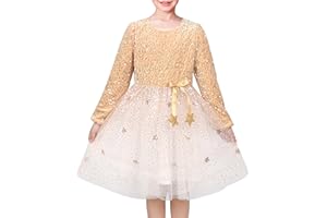 SUNNY FASHION Girls Dress Blue Heart Tulle Party Velvet Holiday Winter Warm Party Age 6-12 Years