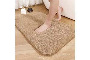 COLOR&GEOMETRY Color G Tapis de Bain 40 x 60 cm, Tapis de Salle de Bain Antidérapant Absorbant, Tapis Salle de Bain, Tapis de Douche en Doux, Microfibre Lavable en Machine pour Salle de Bain, Toilette (Beige)