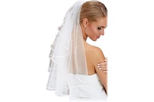 BrautChic Velo de Novia Corto-70cm-Maravilloso NEUTRAL-Perfecto para los Vestidos de Novia