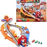 Şimşek McQueen, Chick Hicks ve 2 Pitty takımı aracı ile 2 yarış se&ccedil;eneği i&ccedil;eren Mattel Disney ve Pixar Cars Hızlı Kahramanlar