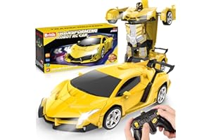 Britik Spielzeug für 3-8 Jahre Mädchen Junge: Transformator Ferngesteuertes Auto Spielzeug für Kinder Geschenk für Mädchen Junge 3 4 5 6 7 8 9 10 Jahre RC Auto Roboter 360°Drehung 2,4Ghz Fernbedienung