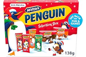McVitie's Penguin Chocolate Biscuit Bars Selection Box, Includes 5 Varieties, 138 g (Pack of 1)