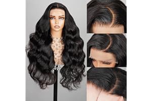 MEGALOOK Peluca Mujer Pelo Natural Humano 13x4 HD Lace Front Wigs 200% Density Brazilian Real Human Hair Wigs for Women Bleached knots Body Wave Wig Pre Plucked with Baby Hair Sin Cola Pelucas 20 pulgadas