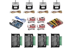 Twotrees Kit motore passo-passo 5628-6.35, kit controller CNC con motore passo-passo Nema 23 6.35, driver TB6600, GRBL CNC Shield Board, Switch Endstop