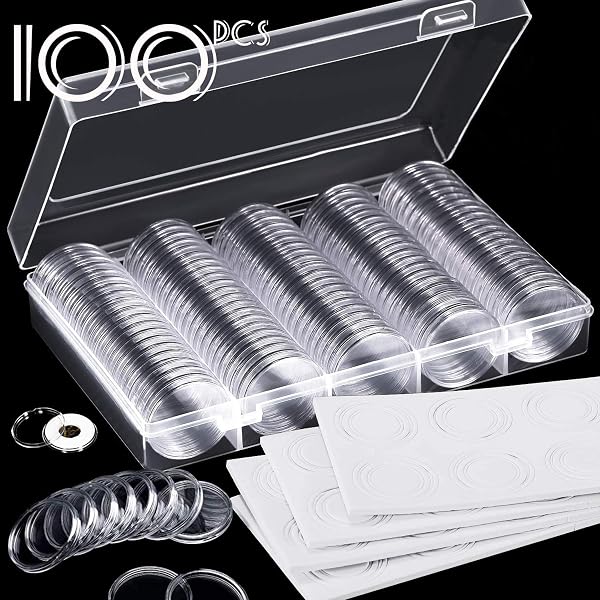 Capsules De Protection Pour Pièces De Monnaie - Lot De 100 Supports Transparents 40 Mm - Pour Collectionneurs