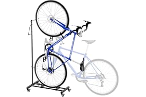 Sttoraboks Fahrradständer, vertikaler und horizontaler höhenverstellbarer Fahrradständer für Fahrräder, Fahrradbodenständer für MTB-Rennräder zur Aufbewahrung von Fahrrädern - für Fahrräder bis zu 29"